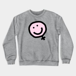 Minimal Feminism Female Smile Crewneck Sweatshirt